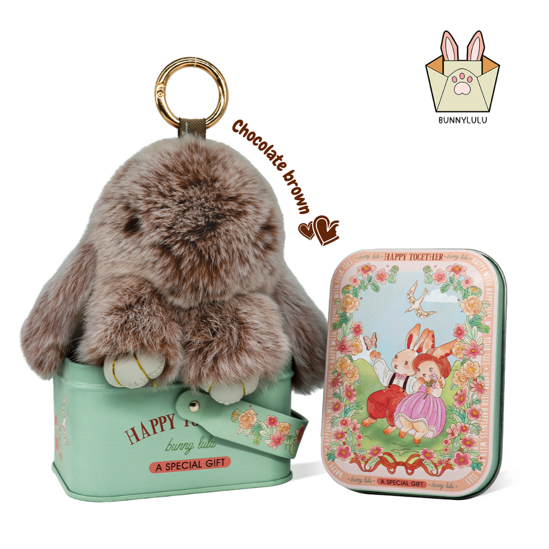 BUNNYLULU Pompón de conejo, llavero, accesorios de moda, colgante para teléfono