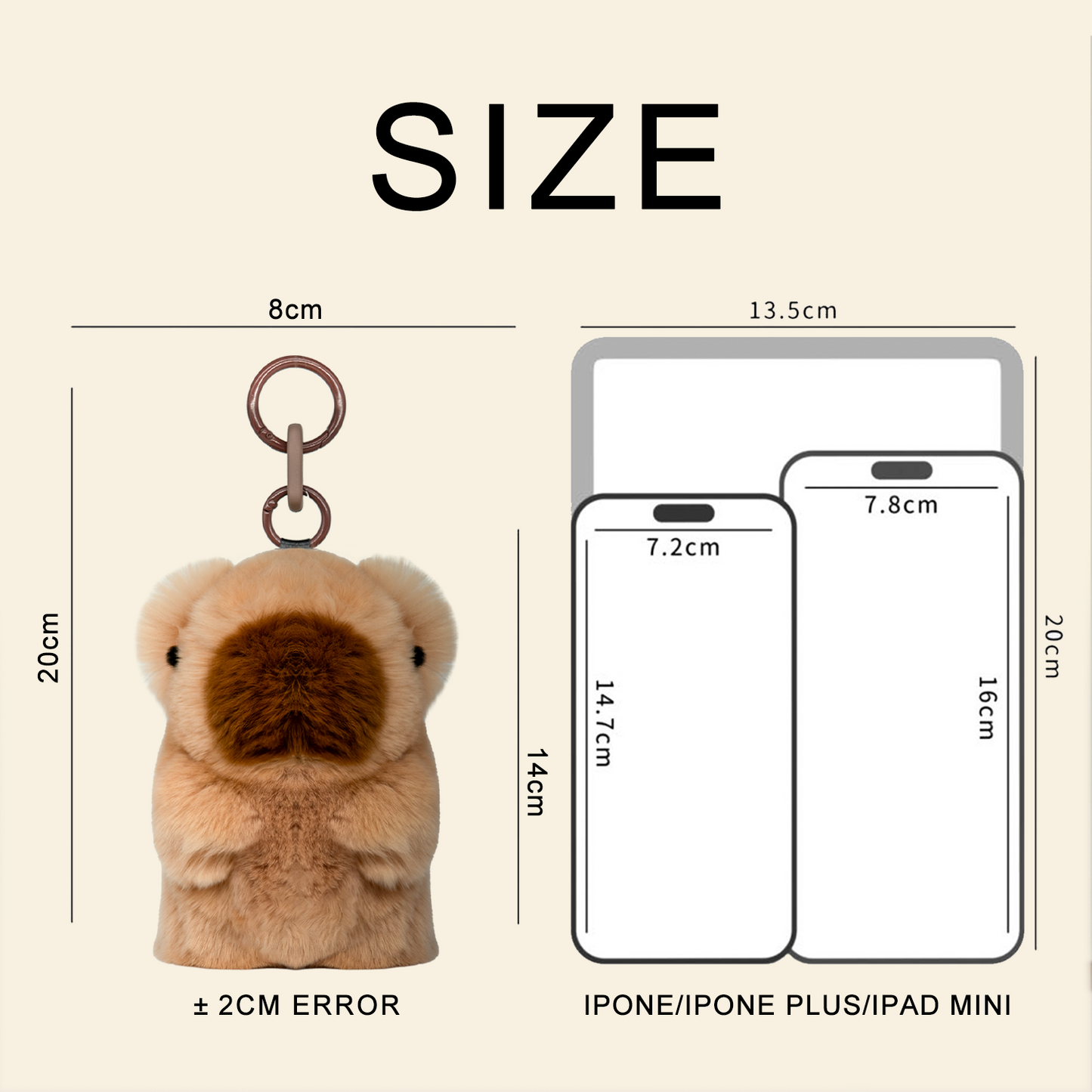 Bunnylulu × Handmade Capybara PomPom Keychain with Designed Tin Box, Fashion Accessories, Gifts for Kids Adults